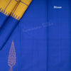 Yellow Checked Silk Saree And Contrast Border - Kumaran Silks