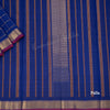 Dark Blue Checked Silk Saree And Pink With Zari Border - Kumaran Silks