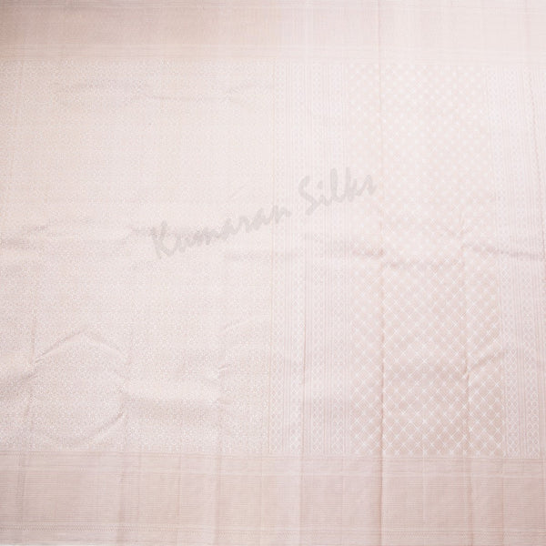 Cream Brocade Silk Saree And Gold Zari Work All Over The Body - Kumaran Silks