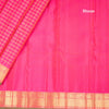 Pink Checked Silk Saree In Gold Zari And Zari Boder
