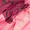 Dark Pink Silk Saree With Malli Moggu Zari Buttas And Pink Border
