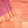 Pink Silk Saree With Floral Weaves And Pink Zari Border
