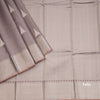 Lilac Tissue Silk Saree With Silver Zari Motifs And Gatti Zari Border