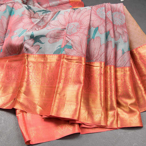 Sunflower Garden Silk Saree