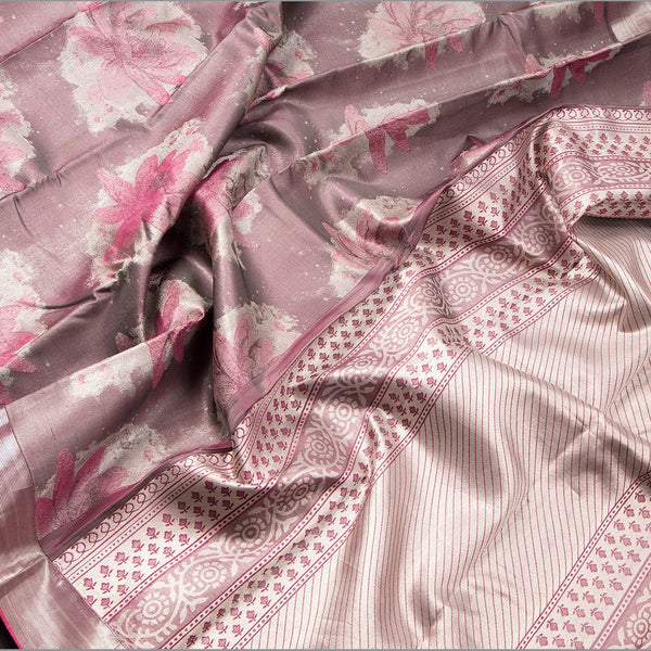 Celestial Lotus-Inspired Tissue Silk Saree 01