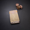 Beige Silk Saree With Stylish Yellow Patterns Adorning The Body And Grey Zari Border