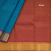 Blue Pai Madi Kanchipuram Silk Saree With Traditional Bavanji Border