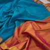 Blue Pai Madi Kanchipuram Silk Saree With Traditional Bavanji Border