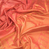 Traditional Peach Kanchipuram Silk Saree With Kalasam Butta On Body And Kalasam Design On Border