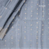 Grey Soft Silk Saree With Tiny Buttis On Body And Stylish Border