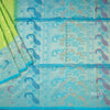Parrot Green Soft Silk Saree With Tiny Buttis On Body And Paithani Border