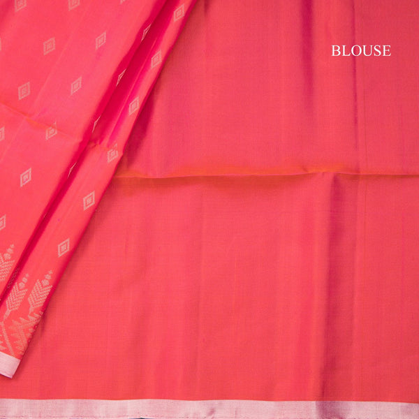 Shot Colour Pink Soft Silk Saree With Tiny Buttis On Body And Stylish Border