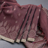 Chocolate Brown Soft Silk Saree With Tiny Buttis On Body And Stylish Border