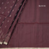 Chocolate Brown Soft Silk Saree With Tiny Buttis On Body And Stylish Border