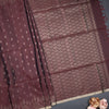 Chocolate Brown Soft Silk Saree With Tiny Buttis On Body And Stylish Border
