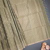 Sage Green Soft Silk Saree With Tiny Buttis On Body And Stylish Border