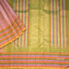 Shot Colour Silk Saree With Vertically Stripes Design And Multi Colour Border