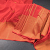 Chilly Red Silk Saree With Chakra Buttas And Gold Zari Self Border