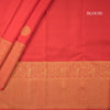 Chilly Red Silk Saree With Chakra Buttas And Gold Zari Self Border