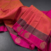 Multi Colour Thread Work Silk Saree And Double Colour Border