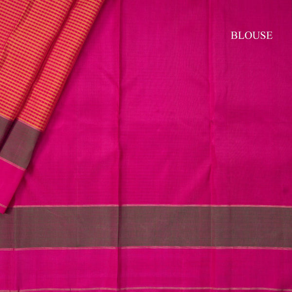Multi Colour Thread Work Silk Saree And Double Colour Border