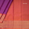 Purple Micro Checked Silk Saree And Rettapet Border