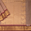 Kanchi Cotton Light Brown Saree With Small Zari Buttas On The Body