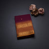 Kanchi Cotton Maroon Saree With Small Zari Buttas On The Body