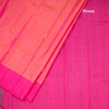 Shot Colour Silk Saree With Zari Buttas And Magenta Border
