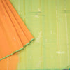 Mango Yellow Borderless Silk Saree With Floral Zari Buttas On The Body