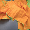 Mango Yellow Borderless Silk Saree With Floral Zari Buttas On The Body