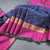 Navy Blue Silk Saree With Chakra Zari Buttas And Pink Zari Border