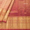 Maroon Tissue Silk Saree With Gold Zari Border