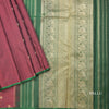 Araku Colour Borderless Micro Checked Silk Saree With Peacock And Chakra Buttas