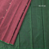 Araku Colour Borderless Micro Checked Silk Saree With Peacock And Chakra Buttas