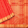 Red Vairaoosi Silk Saree With Peacock And Chakra Buttas And Rettapet Border