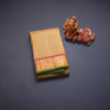 Sandal Checked Silk Saree With Chakra And Mango Buttas And Zari Border