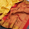 Mango Yellow Brocade Silk Saree And Gold Zari Border - Kumaran Silks