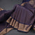 Dark Blue Soft Silk Saree With Vertical Design On The Body And Temple Zari Border