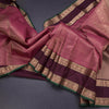 Dark Onion Pink Soft Silk Saree With Multi Design On The Body And Rettapet Border
