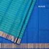 Shot Colour Zari Stripes Silk Saree And Gold Zari Border