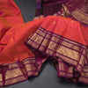Shot Colour Checked Silk Saree With Peacock And Chakra Buttas And Zari Border
