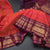 Shot Colour Checked Silk Saree With Peacock And Chakra Buttas And Zari Border