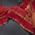 Red Checked Silk Saree With Peacock Self Border