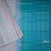 Multi Colour Borderless Soft Silk Saree With Stripes Design On The Body