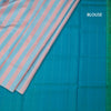 Multi Colour Borderless Soft Silk Saree With Stripes Design On The Body