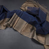 Navy Blue Checked Soft Silk Saree With Contrast Border