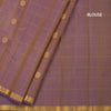 Shot Colour Checked Silk Saree With Peacock And Chakra Buttas And Ribbon Border