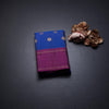Dark Blue Silk Saree With Peacock And Chakra Buttas