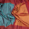 Shot Colour Silk Saree With Chakra Buttas And Checked Zari Border